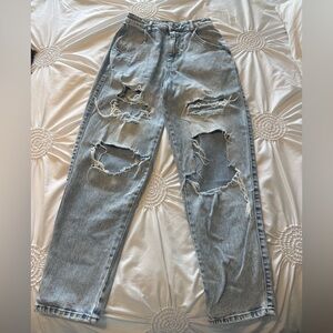 Women’s Distressed Light Blue Ripped Jeans